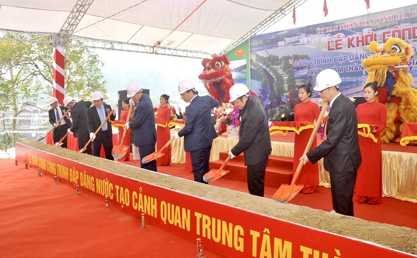 Khởi công công trình đập dâng nước tạo cảnh quan trung tâm thành phố Hà Giang